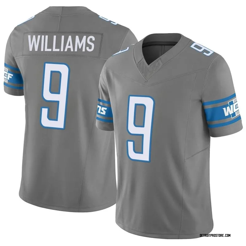 Jameson Williams Autographed Grey Pro Style Jersey #18- Beckett W