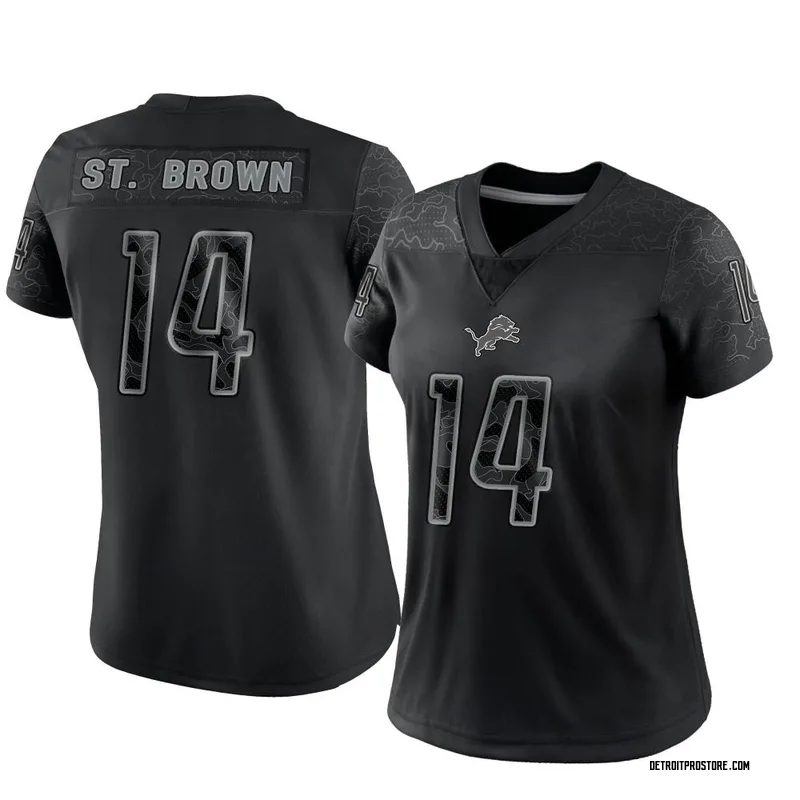 Men's Amon-Ra St. Brown Detroit Lions No.14 Game Atmosphere Fashion Jersey  - Gray