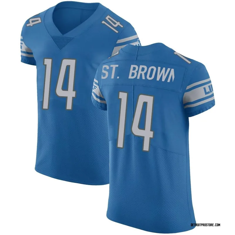 Blue Men's Amon-Ra St. Brown Detroit Lions Elite Team Color Vapor  Untouchable Jersey