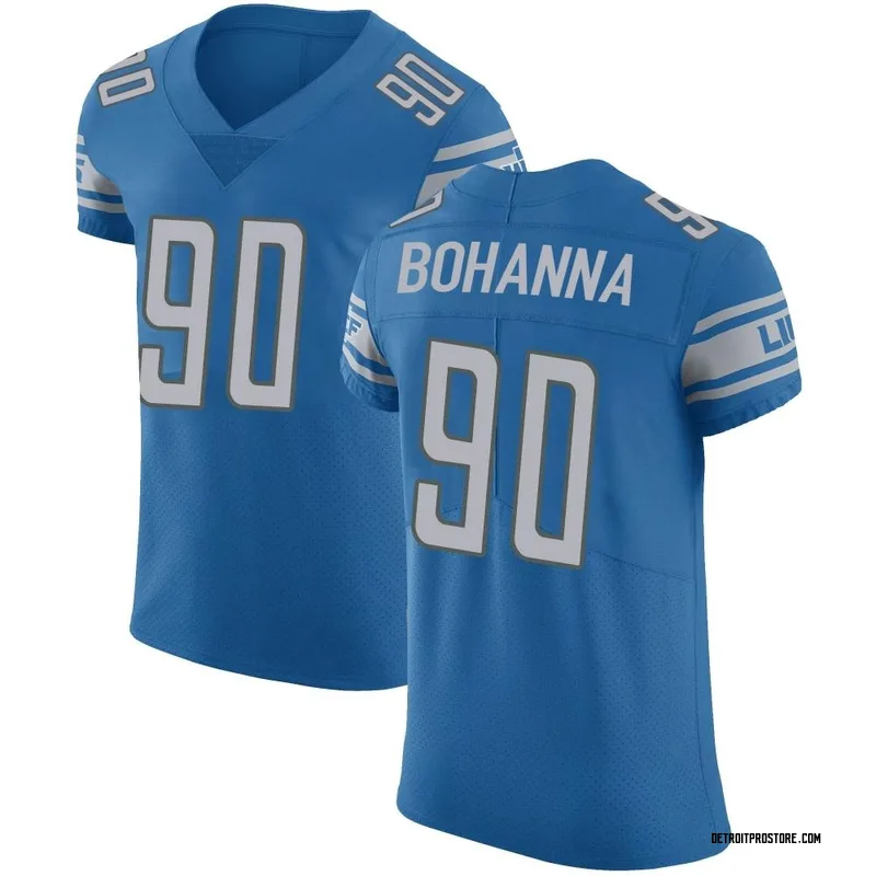 Quinton Bohanna Men's Nike Gray Detroit Lions Alternate Custom Game Jersey Size: Extra Large