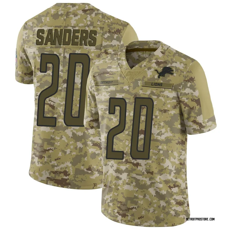 barry sanders camo jersey