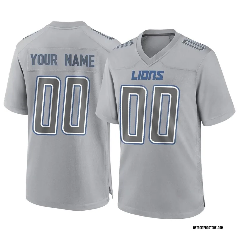 Custom Detroit Lions Men's Legend Gray Color Rush T-Shirt