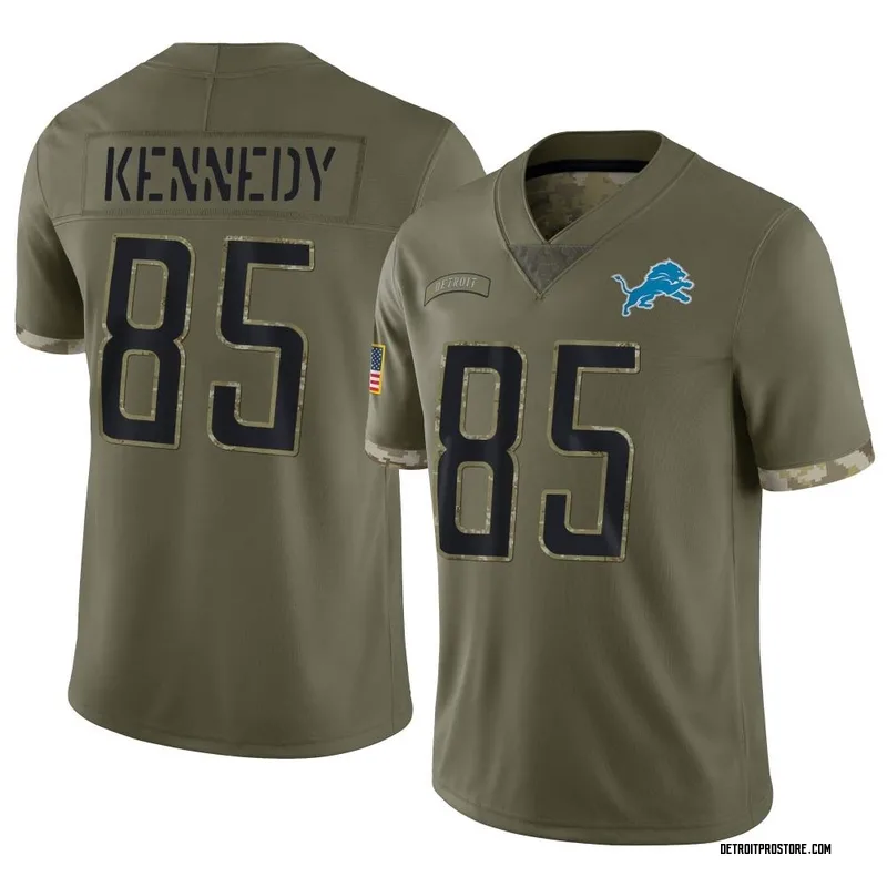 Nike Tom Kennedy Detroit Lions Game Blue Throwback Vapor Untouchable Jersey  - Youth