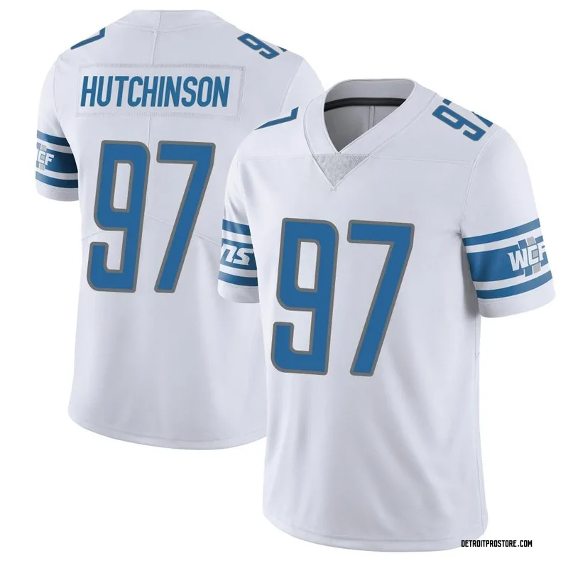 Buy Aidan Hutchinson Detroit Lions Majestic Threads Player Name & Number  Short Sleeve Hoodie T-Shirt - Blue F4900613 Online